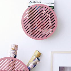Diagonal Wall Basket pink - medium