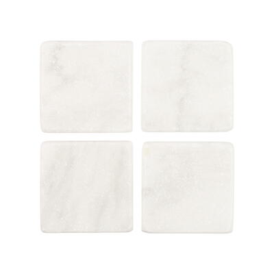 Coasters i marmor – hvid