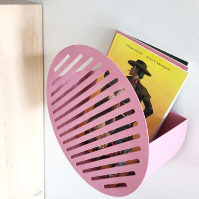 Diagonal Wall Basket pink - large