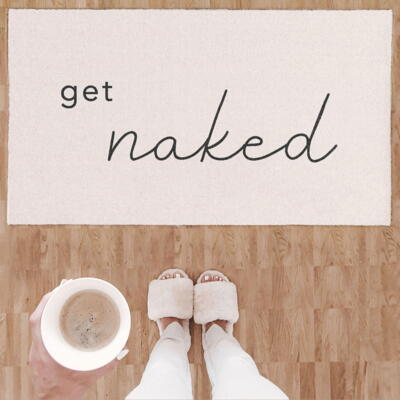Måtte “Get Naked” 67 x 120 cm