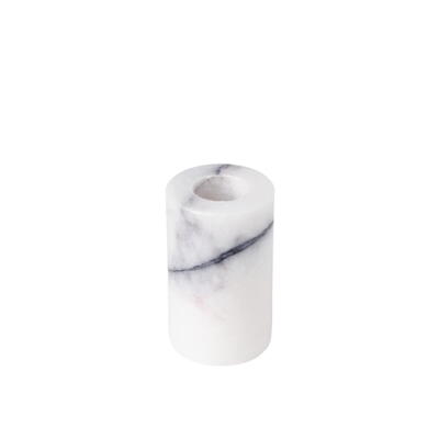 Marmor lysestage - hvid
