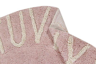 Vaskbar tæppe ABC - vintage pink