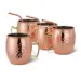 4 stk. Moscow Mule Cooper Cocktail Mugs inkl. sugerør